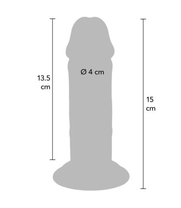 GET REAL DILDO DELUXE DONG GRUESO DE DOBLE DENSIDAD TPE 15 CM