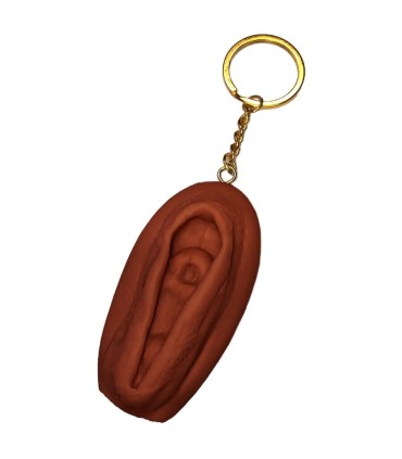 DIABLO PICANTE LLAVERO DE VAGINA TONO OSCURO