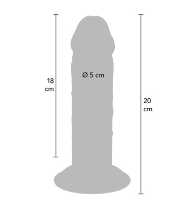 GET REAL DILDO DELUXE DONG GRUESO DE DOBLE DENSIDAD TPE 20 CM