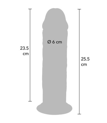 GET REAL DILDO DELUXE DONG GRUESO DE DOBLE DENSIDAD TPE 255 CM