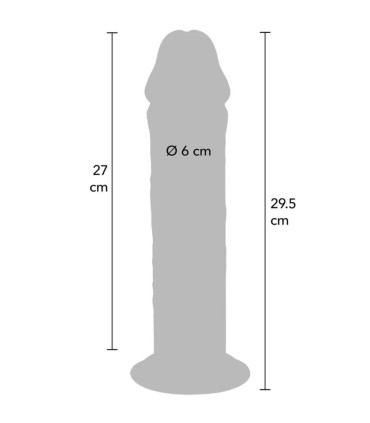 GET REAL DILDO DELUXE DONG GRUESO DE DOBLE DENSIDAD TPE 295 CM