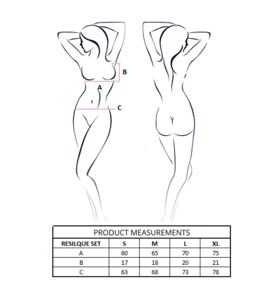 PASSION RESILQUE SET SUJETADOR TANGA BLANCO L XL