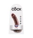 KING COCK 6 PENE MARRON 152 CM