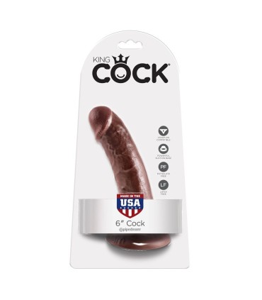 KING COCK 6 PENE MARRON 152 CM