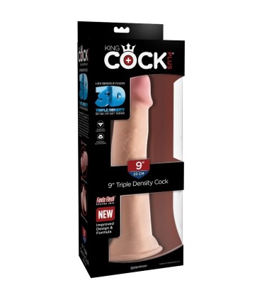 KING COCK DILDO TRIPLE DENSIDAD 23 CM