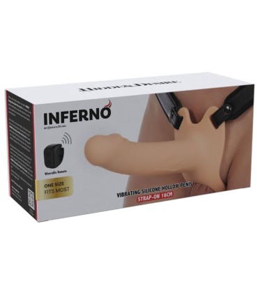 HIDDEN DESIRE INFERNO STRAP ON FUNDA PARA PENE CON VIBRACION 16 CM