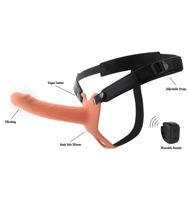 HIDDEN DESIRE INFERNO STRAP ON FUNDA PARA PENE CON VIBRACION 18 CM