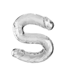 KING COCK DOUBLE TROUBLE DILDO DOBLE 46 CM TRANSPARENTE