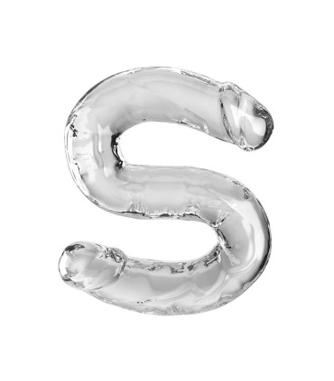 KING COCK DOUBLE TROUBLE DILDO DOBLE 46 CM TRANSPARENTE