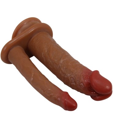 PRETTY LOVE GORAN DOBLE DILDO REALISTICO NATURAL MULATO