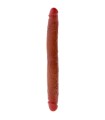 GET REAL - DILDO DOBLE DONG DE SILICONA CARAMELO 35 CM