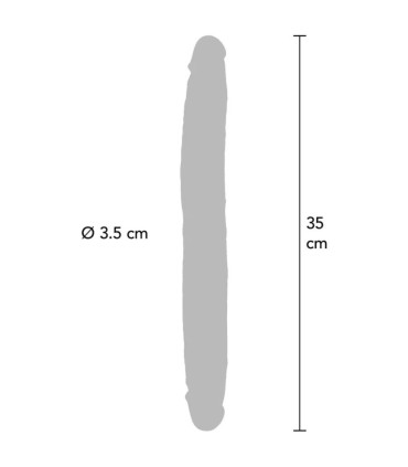 GET REAL DILDO DOBLE DONG DE SILICONA CARAMELO 35 CM