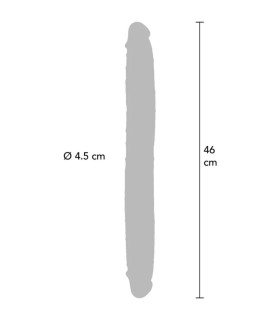 GET REAL DILDO DOBLE DONG DE SILICONA CARAMELO 46 CM