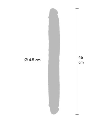 GET REAL DILDO DOBLE DONG DE SILICONA CARAMELO 46 CM