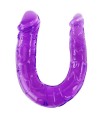 BAILE - DILDO DOBLE EN GELATINA FLEXIBLE LILA
