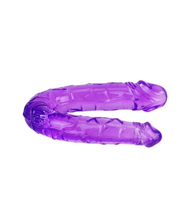 BAILE DILDO DOBLE EN GELATINA FLEXIBLE LILA