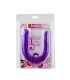 BAILE DILDO DOBLE EN GELATINA FLEXIBLE LILA