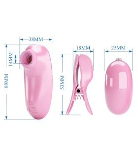 PRETTY LOVE IMONIE SET MULTIFUNCIONAL 3 EN 1 CON SUCCIONADOR PEZONES Y CLITORIS