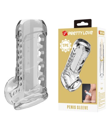 PRETTY LOVE FUNDA PARA PENE TEXTURIZADA TRANSPARENTE