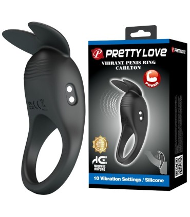 PRETTY LOVE CARLTON ANILLO PARA PENE CON ESTIMULADOR DE CLITORIS
