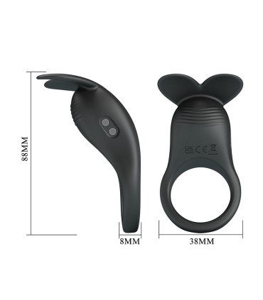 PRETTY LOVE CARLTON ANILLO PARA PENE CON ESTIMULADOR DE CLITORIS