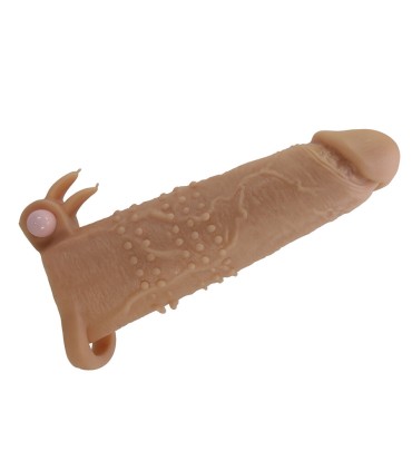 PRETTY LOVE QUILLON FUNDA PARA PENE CON ESTIMULADOR DE CLITORIS Y VIBRACION