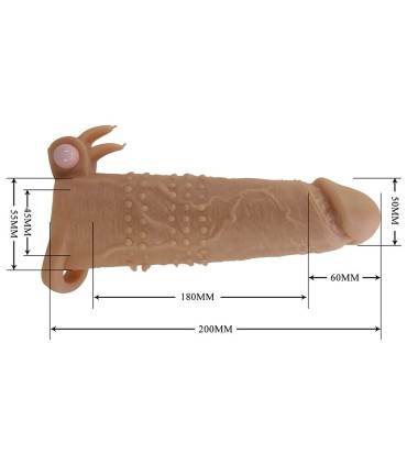 PRETTY LOVE QUILLON FUNDA PARA PENE CON ESTIMULADOR DE CLITORIS Y VIBRACION