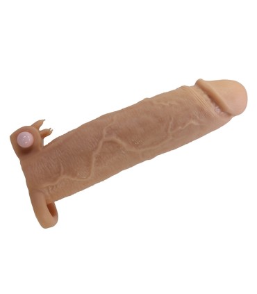 PRETTY LOVE XERXES FUNDA PARA PENE CON ESTIMULADOR DE CLITORIS Y VIBRACION