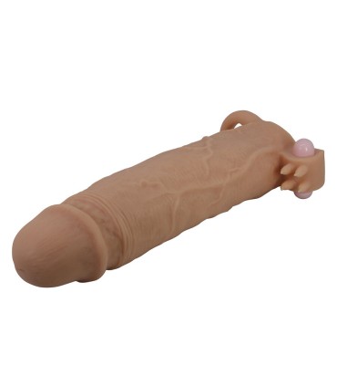 PRETTY LOVE XERXES FUNDA PARA PENE CON ESTIMULADOR DE CLITORIS Y VIBRACION