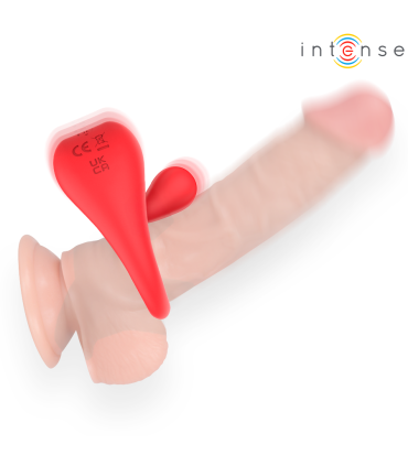 INTENSE RUSSELL ANILLO VIBRADOR CON ESTIMULACION DE CLITORIS ROJO