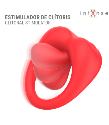 INTENSE RUSSELL ANILLO VIBRADOR CON ESTIMULACION DE CLITORIS ROJO