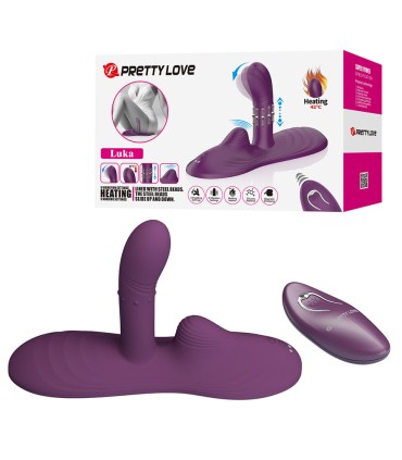 PRETTY LOVE LUKA SIT DOWN VIBRADOR CON EFECTO CALOR Y CONTROL REMOTO