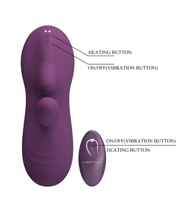 PRETTY LOVE LUKA SIT DOWN VIBRADOR CON EFECTO CALOR Y CONTROL REMOTO