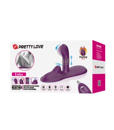 PRETTY LOVE LUKA SIT DOWN VIBRADOR CON EFECTO CALOR Y CONTROL REMOTO