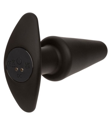 CALEXOTICS ROCK BOTTOM PLUG ANAL CONICO 10 VIBRACIONES SILICONA NEGRO
