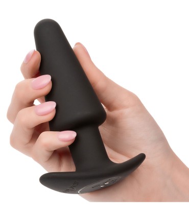 CALEXOTICS ROCK BOTTOM PLUG ANAL CONICO 10 VIBRACIONES SILICONA NEGRO