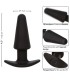 CALEXOTICS ROCK BOTTOM PLUG ANAL CONICO 10 VIBRACIONES SILICONA NEGRO