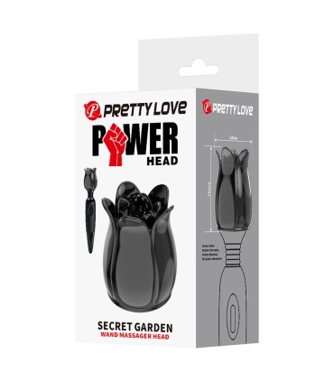 PRETTY LOVE SECRET GARDEN CABEZAL MASAJEADOR NEGRO