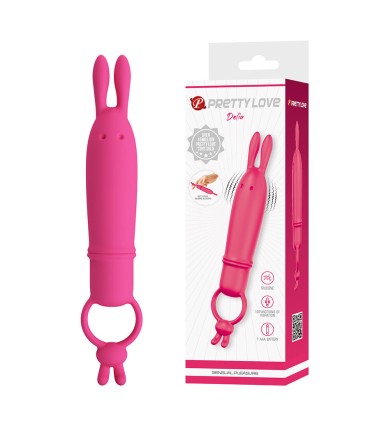 PRETTY LOVE DELIA VIBRADOR RABBIT CON ANILLO DE SUJECION