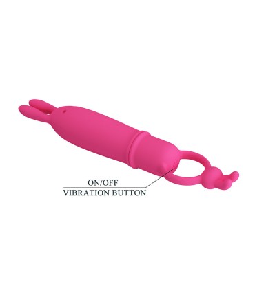 PRETTY LOVE DELIA VIBRADOR RABBIT CON ANILLO DE SUJECION