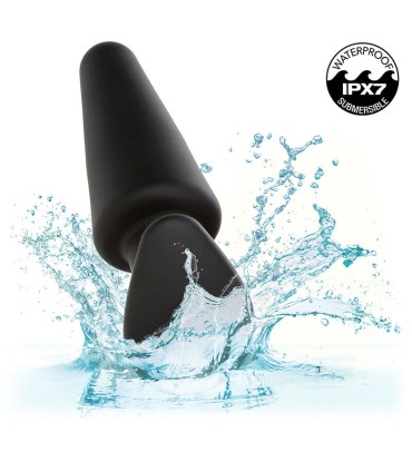 CALEXOTICS ROCK BOTTOM PLUG ANAL CONICO 10 VIBRACIONES SILICONA NEGRO