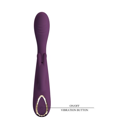 PRETTY LOVE EMMA VIBRADOR CON ESTIMULADOR RABBIT MORADO