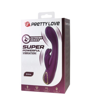 PRETTY LOVE EMMA VIBRADOR CON ESTIMULADOR RABBIT MORADO