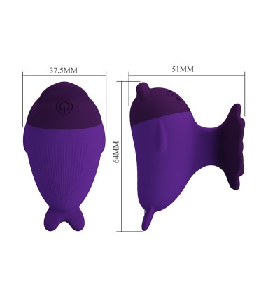 PRETTY LOVE DOLPHIN MINI VIBRADOR CON SUJECION