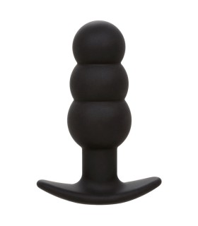 CALEXOTICS ROCK BOTTOM PLUG ANAL CON CUENTAS 10 VIBRACIONES SILICONA NEGRO