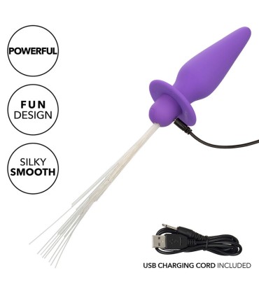 CALEXOTICS SOUTHERN LIGHTS LIGHT UP PLUG ANAL CON LUCES 10 VIBRACIONES SILICONA VIOLETA