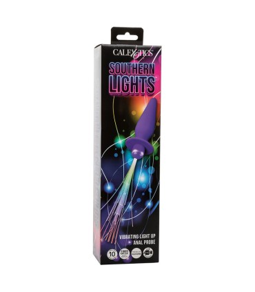 CALEXOTICS SOUTHERN LIGHTS LIGHT UP PLUG ANAL CON LUCES 10 VIBRACIONES SILICONA VIOLETA