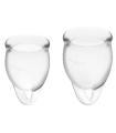 SATISFYER - FEEL CONFIDENT KIT COPA MENSTRUAL TRANSPARENTE 15 + 20 ML