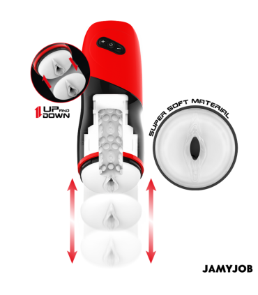 JAMYJOB XPEED MASTURBADOR VAGINA AUTOMATICO 5 MODOS DE EMPUJE Y EFECTO SONIDO