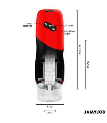 JAMYJOB XPEED MASTURBADOR VAGINA AUTOMATICO 5 MODOS DE EMPUJE Y EFECTO SONIDO